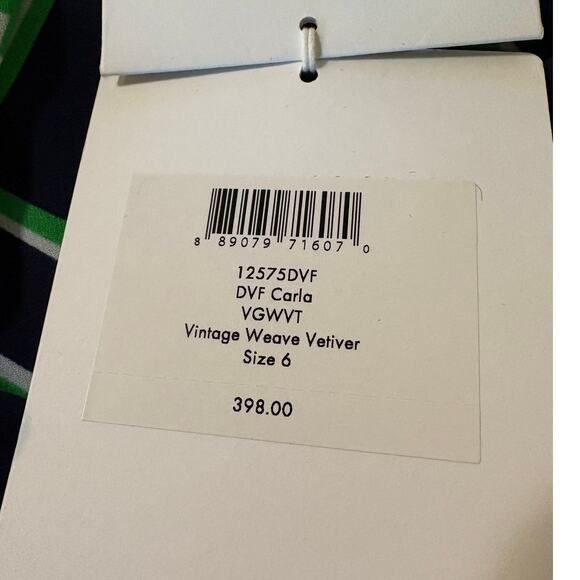 Diane von Furstenberg NWT Carla Vintage Weave Vetiver Wrap Dress Size 6 - Picture 6 of 9